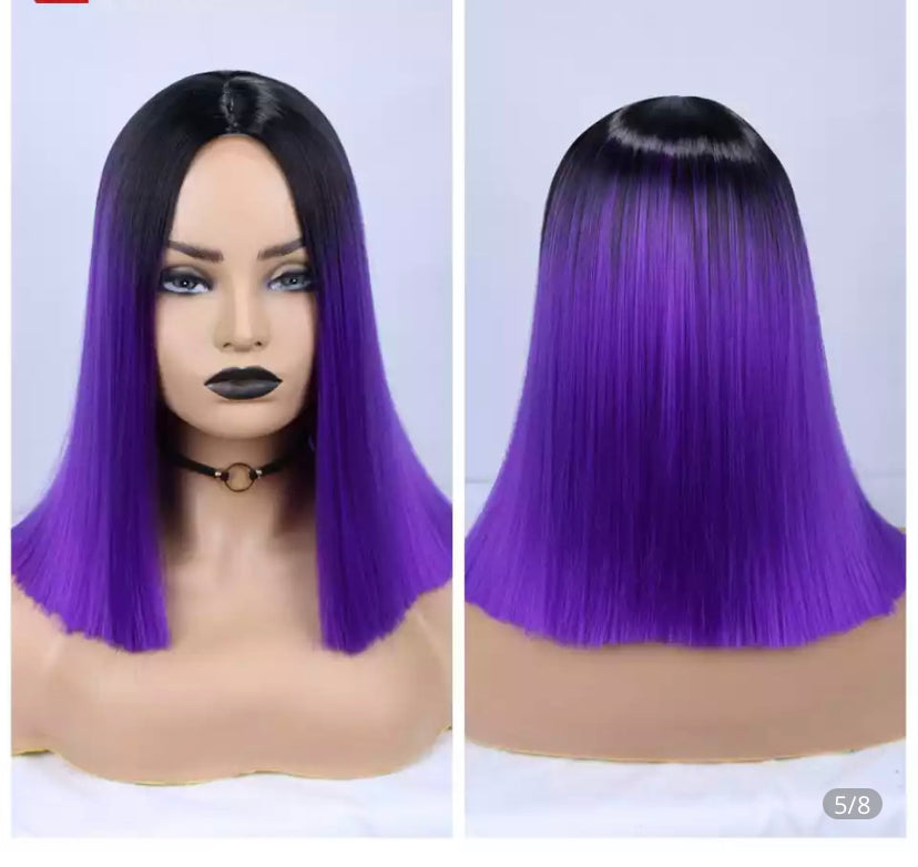 Ombré Purple Hair Wig.