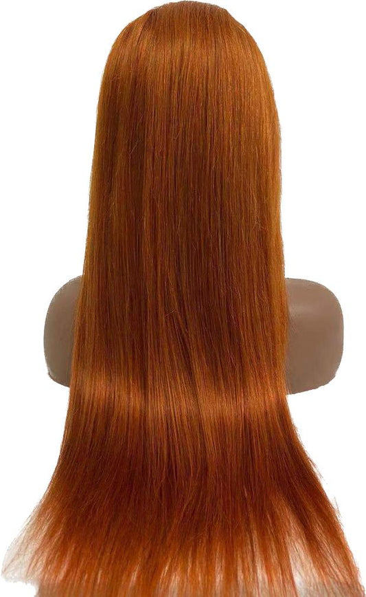 Ginger Straight Front Lace Wig Human Hair